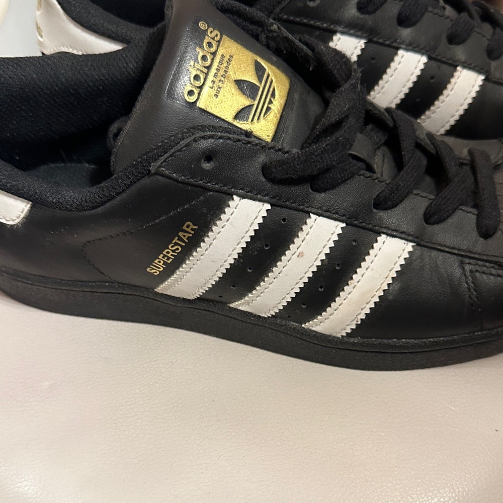 Adidas Superstar Black with White Stripes